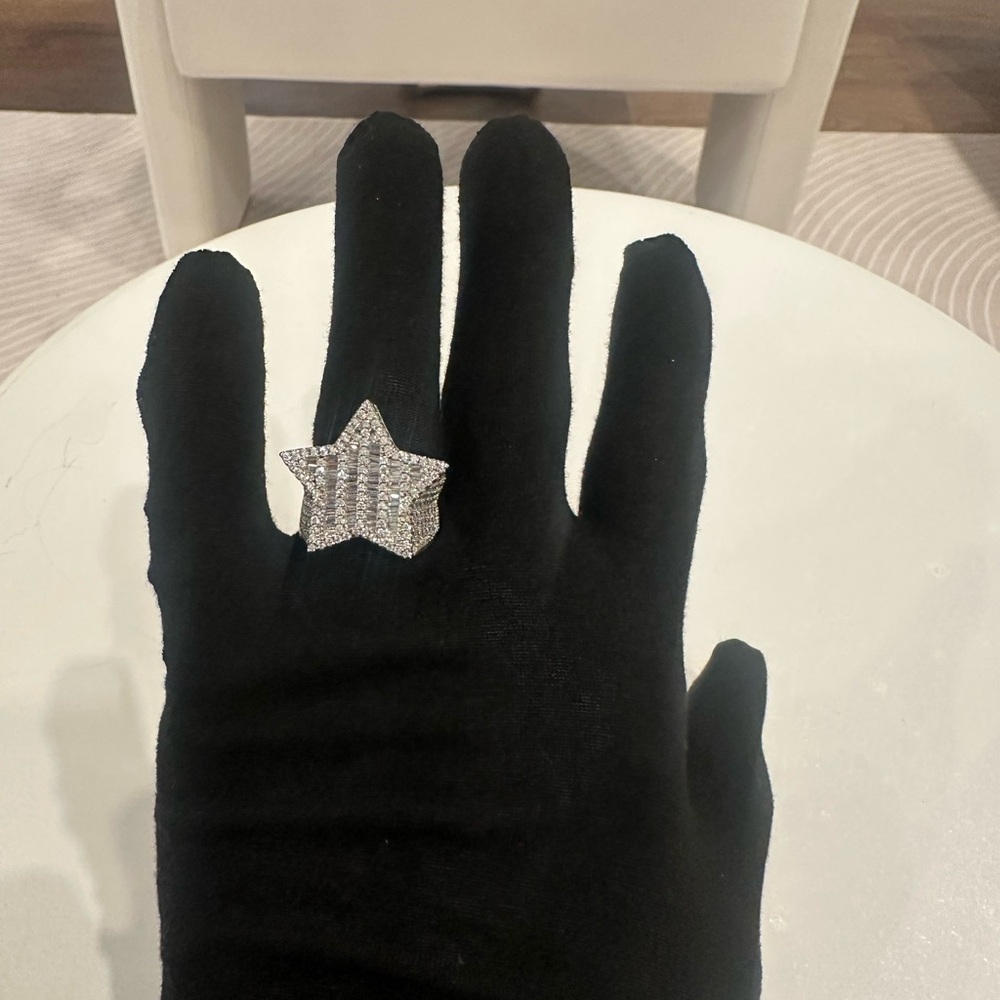 925 Sterling Silver Star Ring Size 7 Minimalist Pinky Ring Solid Silver